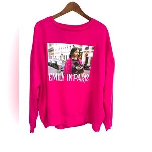 Emily in Paris Graphic Sweater Women’s 2XL Netflix TV Show Crewneck Sweatshirt